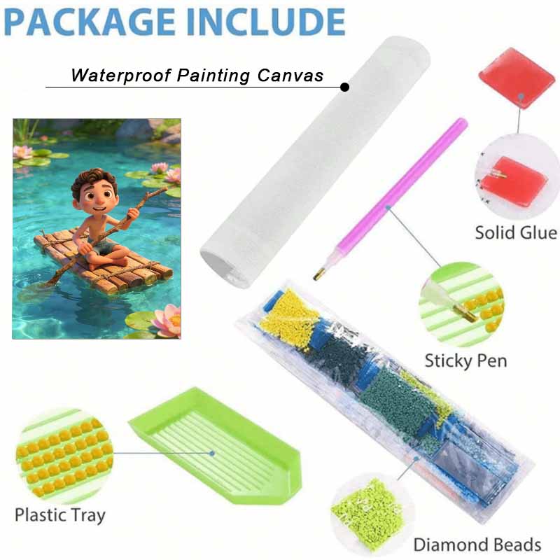 Disney DIY diamond painting 5d full diamond cross stitch mosaic Luca raft painting living room bedroom decorative art