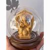 Cypress Wood Sakyamuni Buddha, Guanyin Bodhisattva, Vairocana Buddha, Guan Yu, and The God of Wealth Decor
