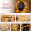 2pcs 2m Length Vine String Lights Fabric Leaves Design Color Leaves Light  Home Decoration