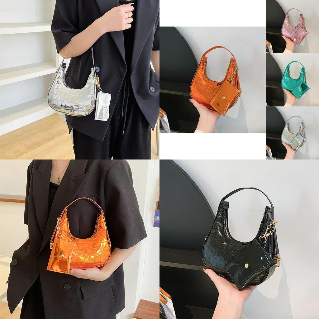 Stylish Minimalist Colorful Crescent Handbag Perfect For Spring And Summer Fashion