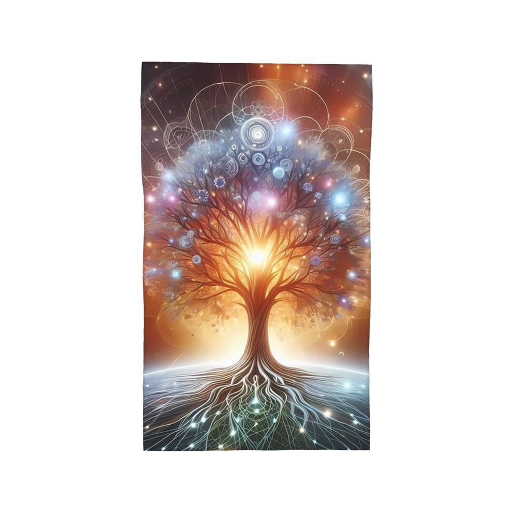 Tree of life -Yggdrasil onCelticPattern Soft Face Towel Quick Dry Pool Bath Cotton Towels Absorbent Quick