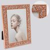 5/6/7 Inch Photo Frame Shiny Rhinestone Edge Electroplated Stainless Standing Anti-skid Luxury Oblong Glitter Wall Mounting Table Top Display Picture