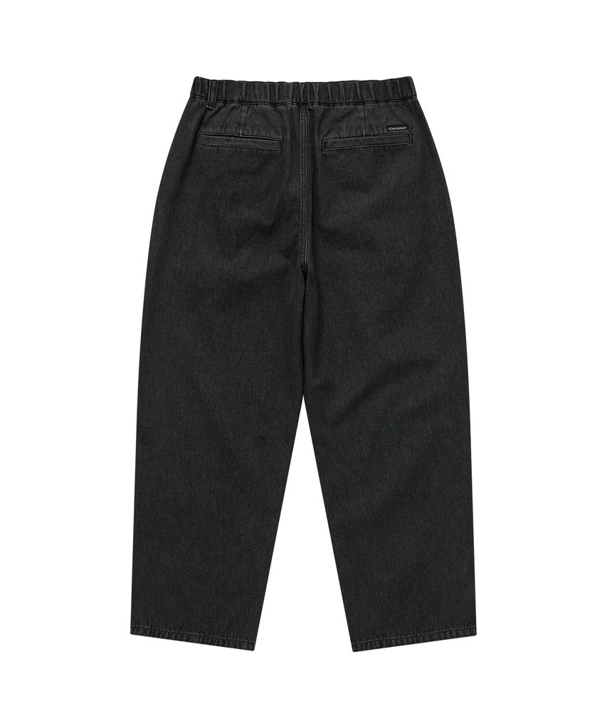 COVERNAT Cordura Semi-Wide Denim Easy Pants Black