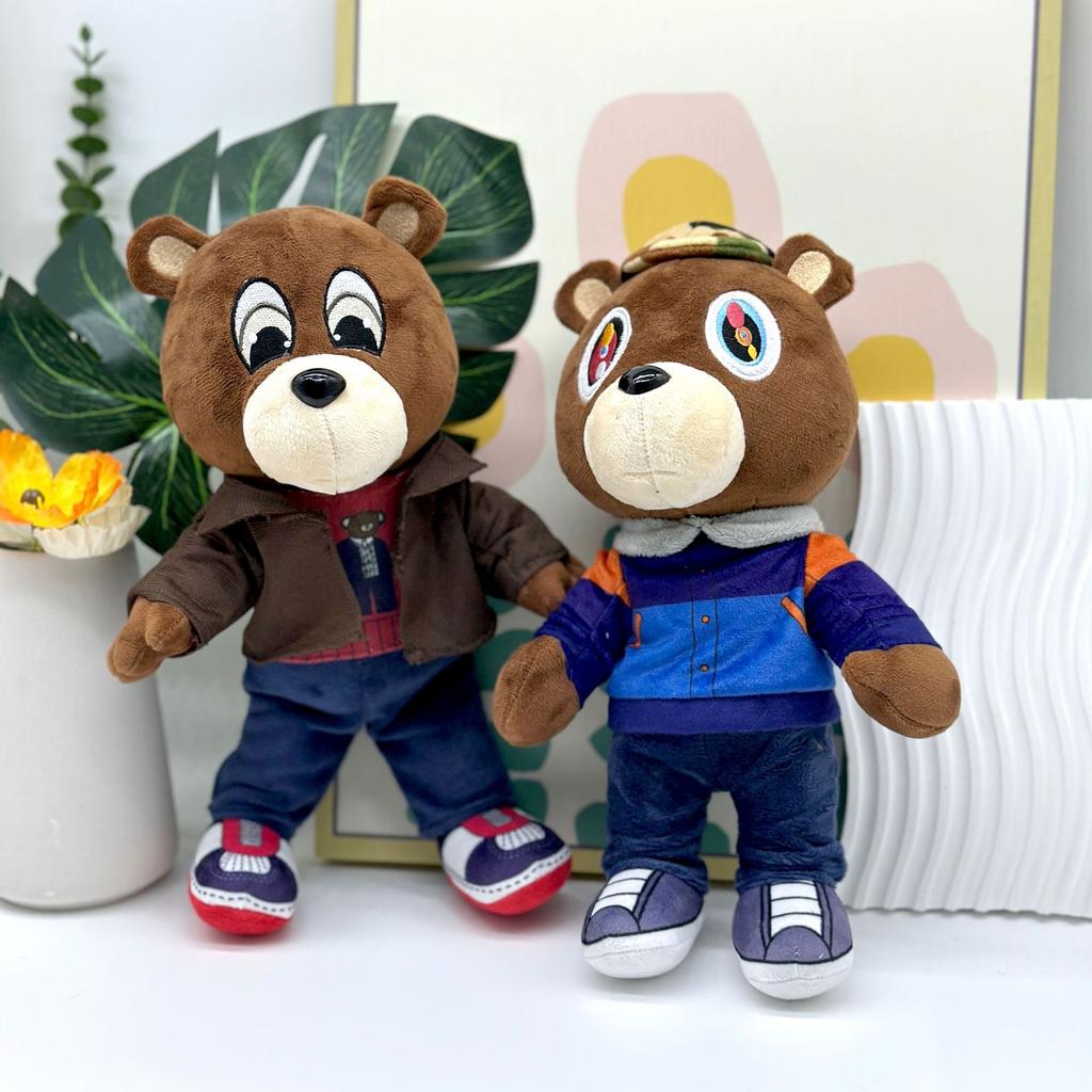 Kanye Teddy Bear Peluche Cartone Animato Orsetto Bambole Peluche Peluche Natale Regalo di Compleanno per Bambini 26cm-30cm
