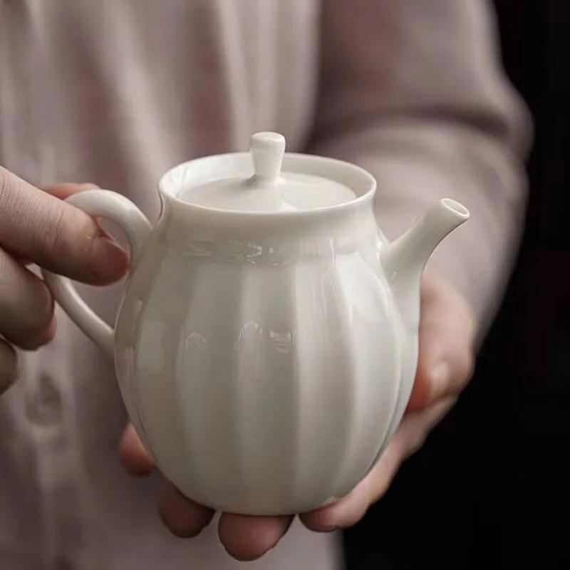160ml Boutique Graisse de Mouton Porcelaine Blanche Jade Pot d'Érudit Xi Shi Ensemble de Thé Kungfu Ménager Fait Main Ustensiles de Service Cérémonie du Thé Cadeau