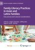 The Family Literacy Practices In Asian and Latinx Families : Educational and Cultural Considerations Book