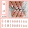 24pcs Press On Nail French Style Stick on Nail Glossy False Nail Artificial Nail Manicure Nail Decoration for Women