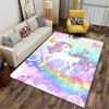 Rainbow Unicorn with Butterflies Suitable As a Non-slip Mat for the Living Room or Bedroom Sofa