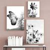 Black White Dandelion Blooming Flower Canvas Paintings Modern Minimalist Flower Plant Wall Art Poster Prints for Room Home Decor