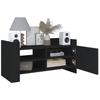Vidaxl Szafka Pod Tv, Czarna, 80X35X40 Cm, Materiał Drewnopochodny