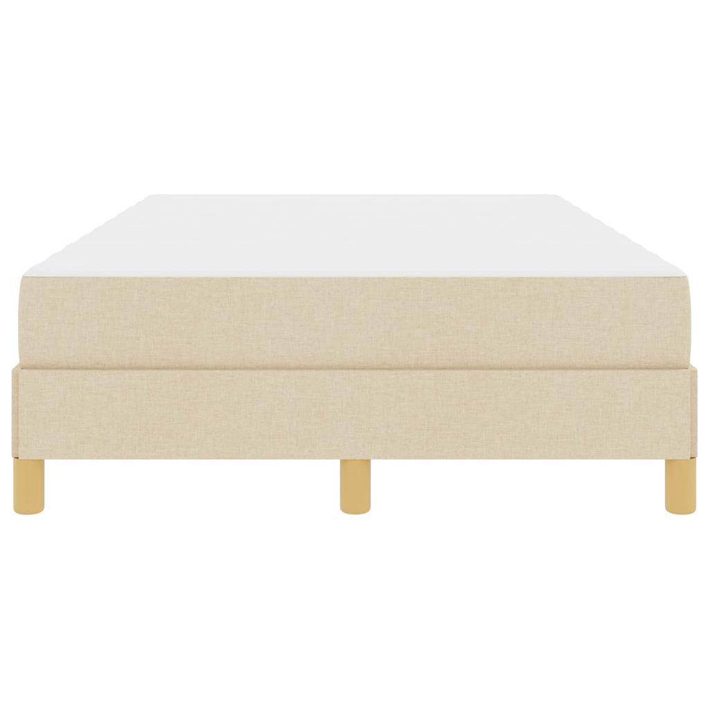 Box Spring Bed with Mattress Cream 120 x 190 cm Fabric