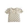 Baby Girl Summer 2 Piece Set Short Sleeve T Shirt with Ruffle Romper