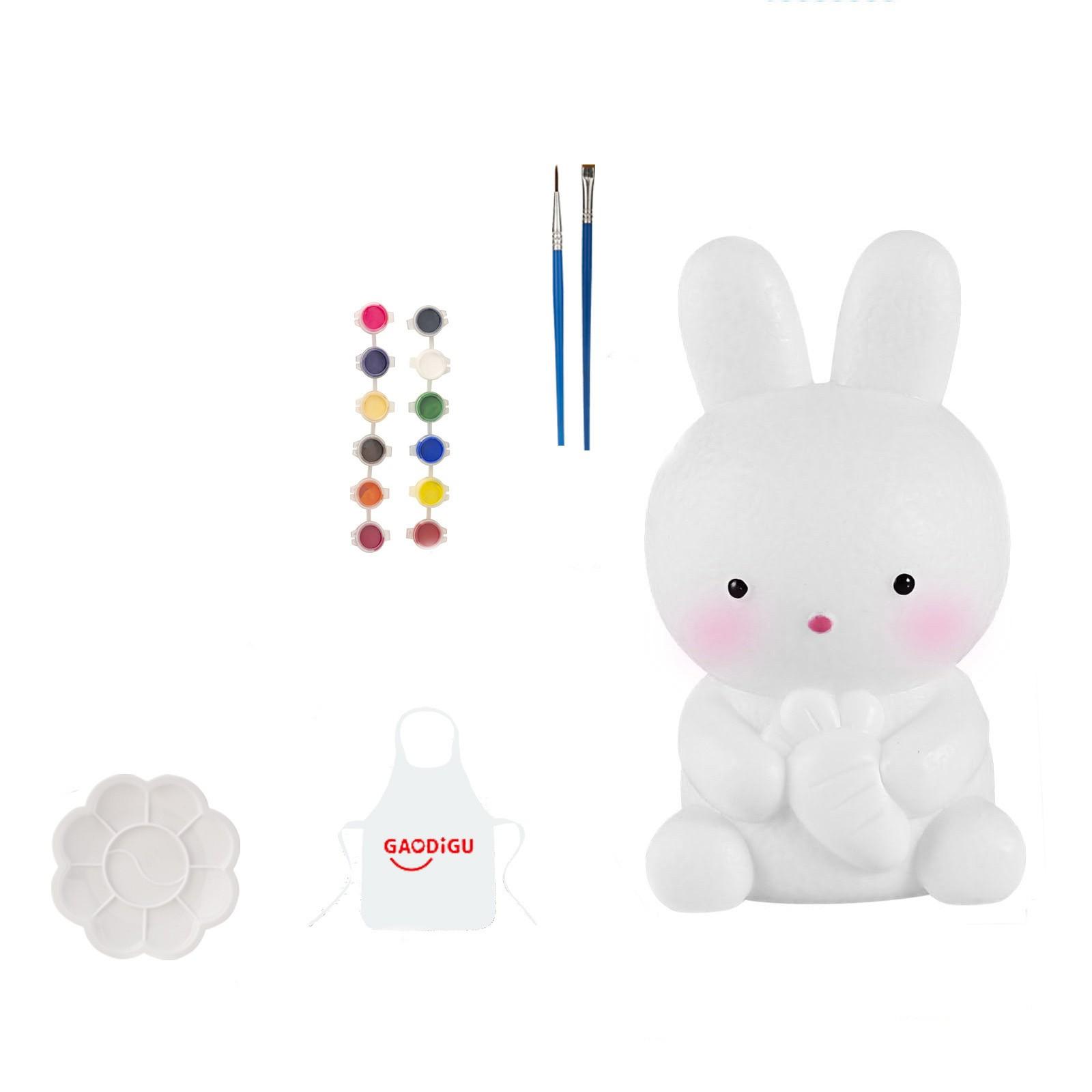 

DIY расписные кролики ночник подарок на день рождения, мальчики и девочки игрушки ручной работы цветные заполняющие игрушки One Size