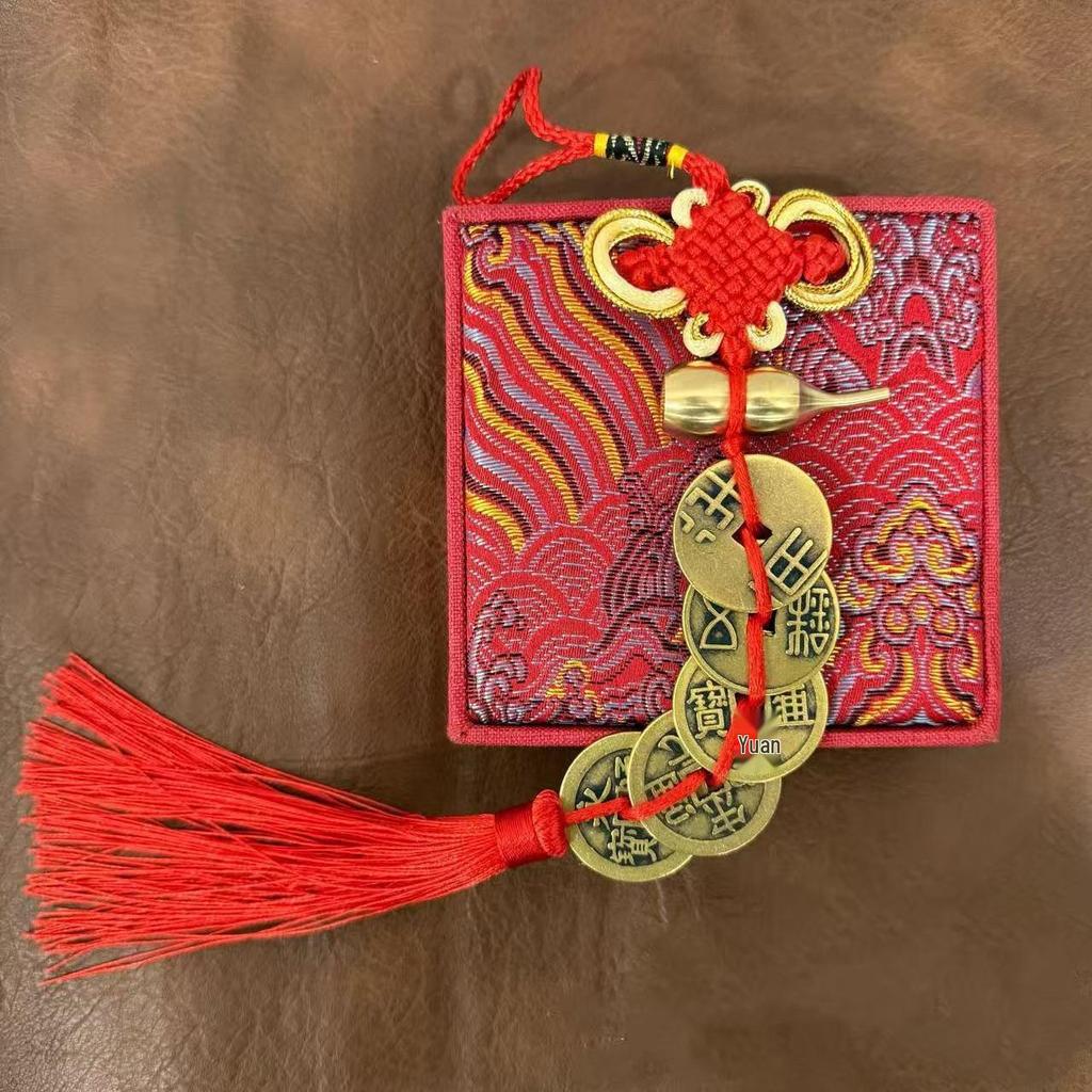Five Emperors Copper Gourd Pendant with Thickened Coins