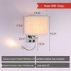 Modern American Fabric Wall Lamp with USB Charge - Hotel Bedroom Reading Light