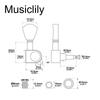 Musiclily Basic Guitar Tuners for Button Button L3+R3 LP/SG Electric/Acoustic Guitars, Half-Moon Gold, Gold/Keystone