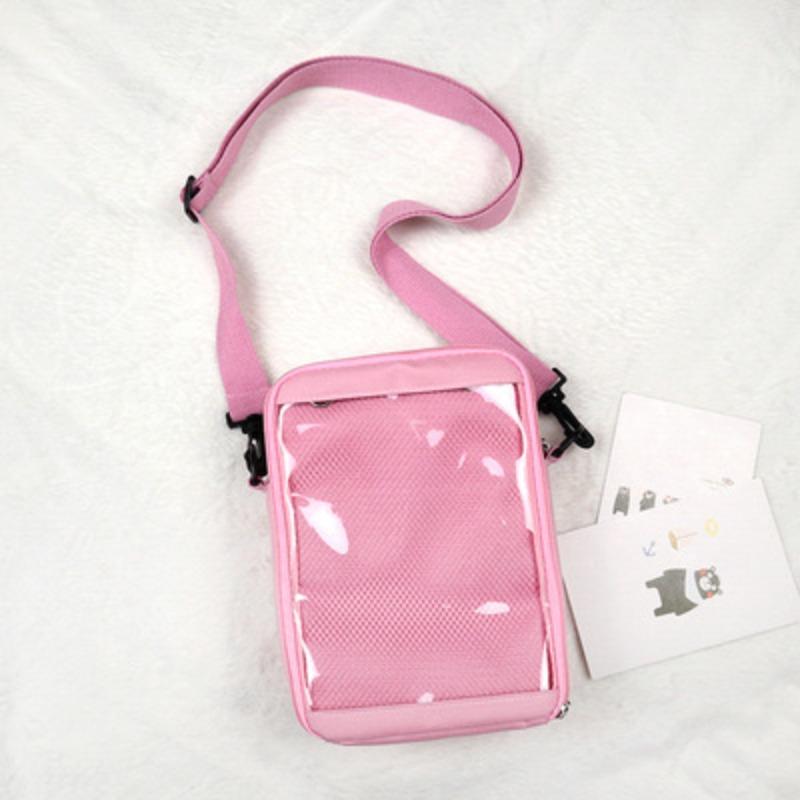 New Japanese Mini Small Pain Bag, Small Food Intake Pain Bag, Women's Bag, Fashionable and Versatile Two-dimensional Baby Bag, Transparent Bag.