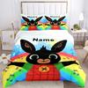 Custom Textile Bunny Friends Bedding 3 Piece Set HD Print Duvet Cover Pillowcases for Teens Adult Bedroom Decoration