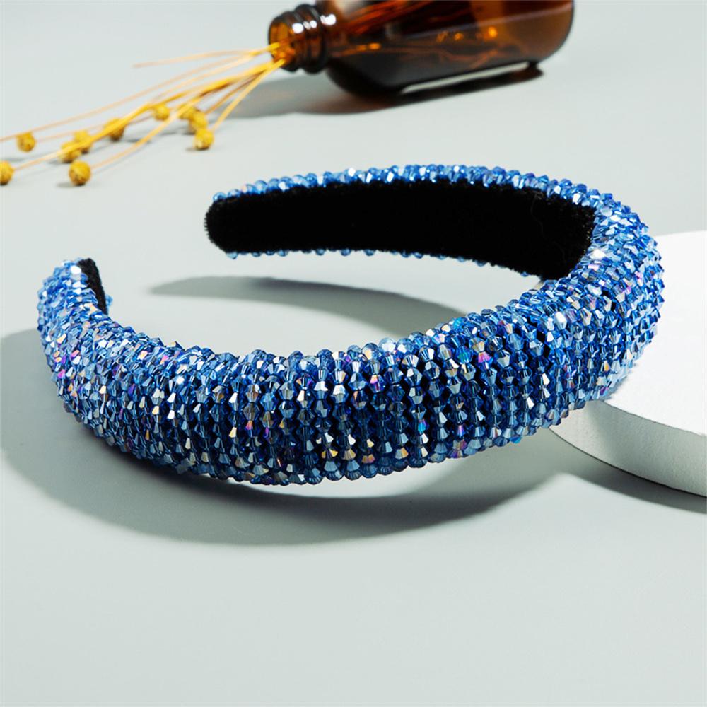 Solid Crystal Beads Hairbands For Women Girls Hair Hoop Headwear Fashion Clolorful Handmade Headbands Female Hair Bands
