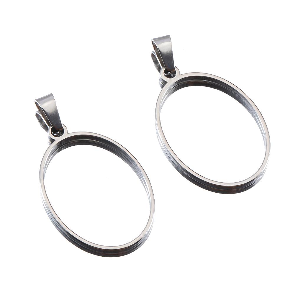 5pcs Hollow Stainless Steel Star Moon Frames Blank Bezel DIY Earrings Geometric Heart Pendant Base Charm Necklace Jewelry Making