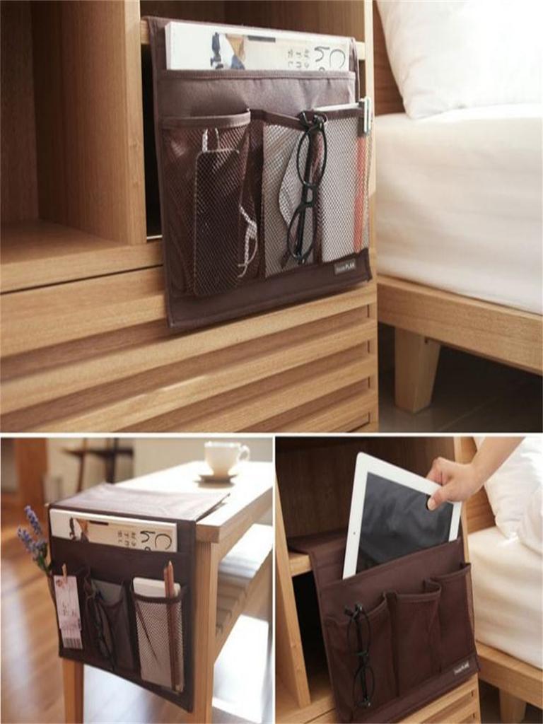 Hanging Household Remote Control Storage Bag Hanging Bag Sofa Armrest Dust Bag Simple Bedside Storage Bag
