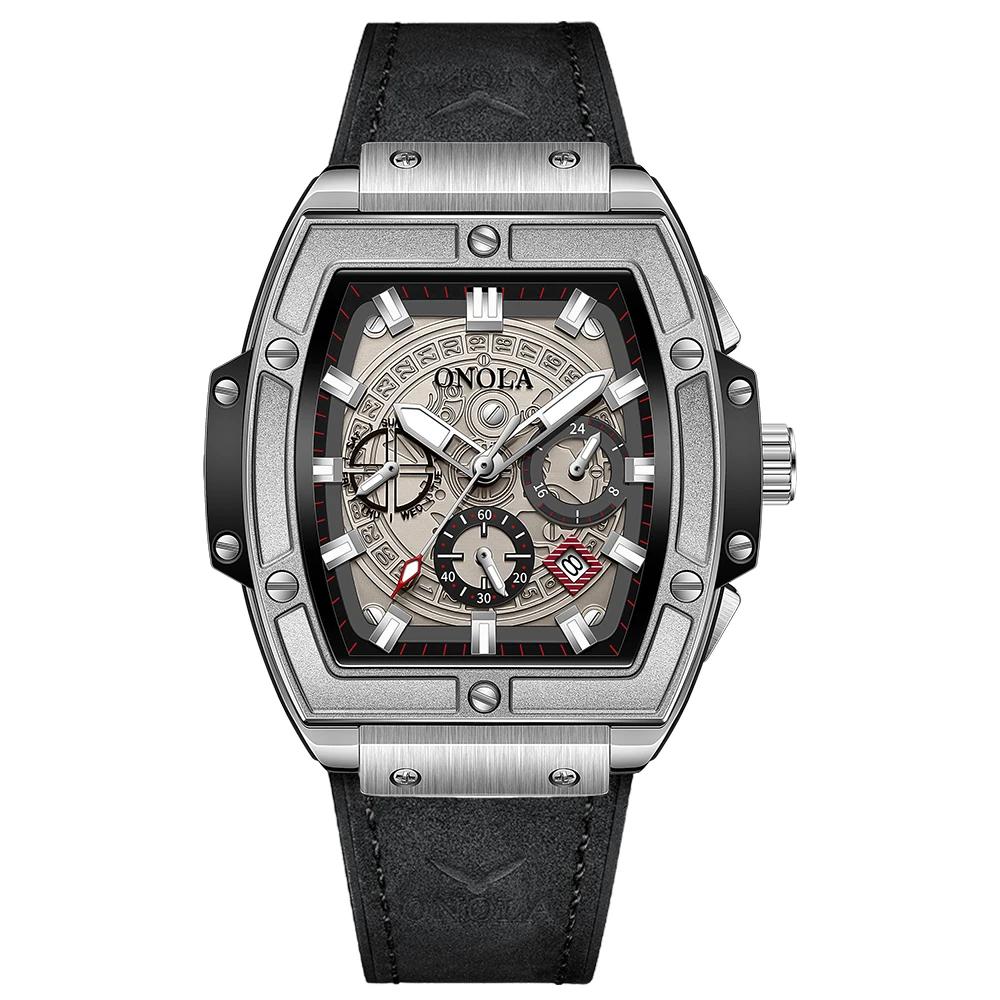 New Watch for Men Fashion Business Wristwatch Automatic Casual Luxury Waterproof Leather Strap Mechanic Watches