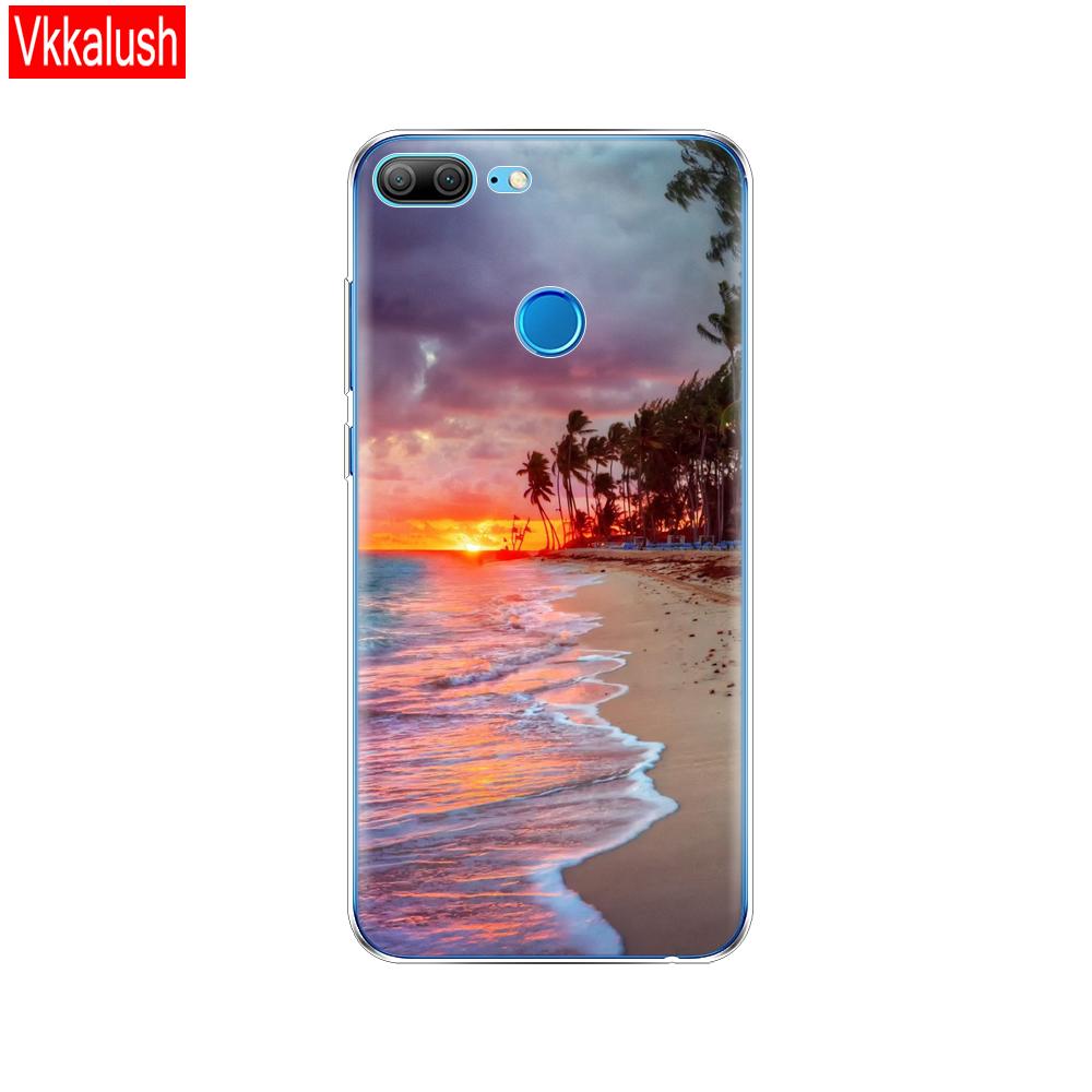 Hülle Handyhülle für Huawei Honor 9 Lite weiches TPU Silikon Rückseite 360 Vollschutz Druck transparent Coque Shell
