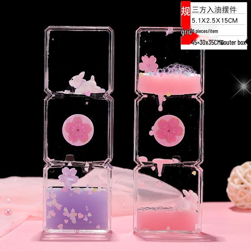 Panda Glitter Liquid Motion Hourglass - Decompression Toy & Acrylic Decoration Gift