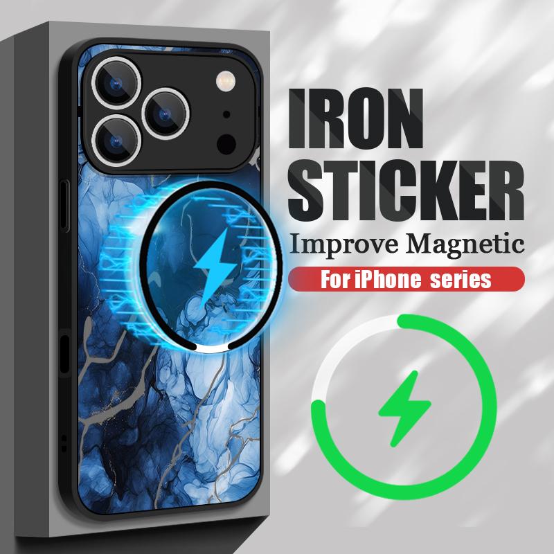 Colorful Marble Case For iPhone 17 Pro Max Case iPhone 16 15 14 13 Pro Max 17E Magnetic For Magsafe Thin Ring Hybrid TPU+PC Matte Cover