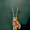 Lightweight Non-Slip Handle Retractable Reading Stick Finger Design Extendable Teaching Stick Pointing Rod Kids Reading