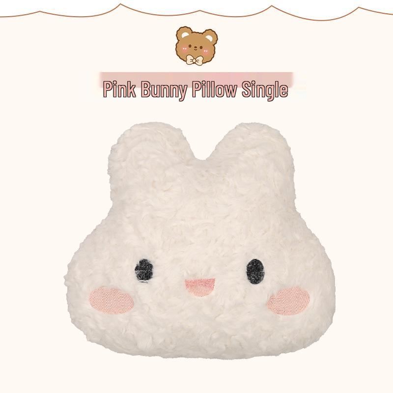 Winter Plush Car Seat Cushion - Cartoon Bear & Rabbit Design