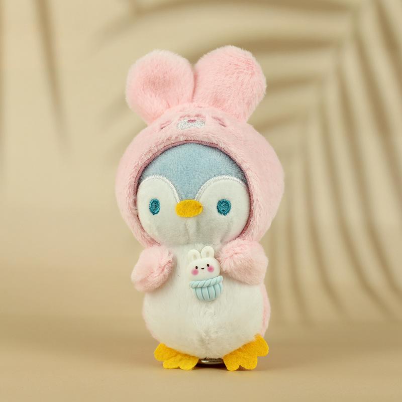 

12cm Plush Colorful Penguin Keychain Soft Toy Ideal For Kids Favors Party рожевий