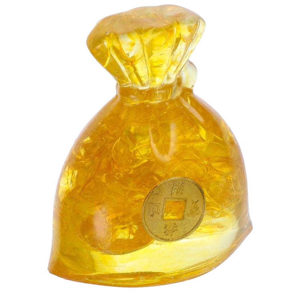 Handmade Money Bag Shape Adornment Resin Craft Decorative Money Bag Desktop Ornament Creative Chic Office Home Desktop