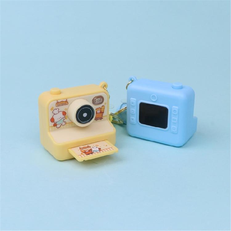 Imitation Camera Shape Keychain Decoration with Press Play Sound and Auto Glowing LED Nighttime Visibility Enhancer