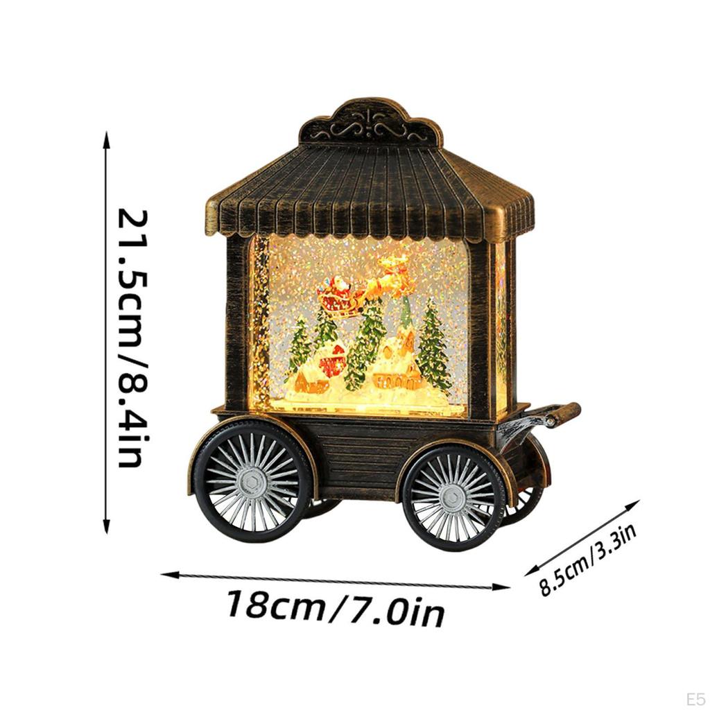 Christmas Snow Globe Decorative with 8 Songs Decoration for Party Table Centerpiece