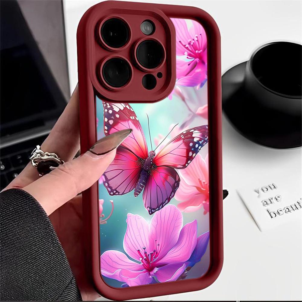 Angel Eye TPU Soft Phone Case for Samsung A05 A04 A10 A30 A13 A23 A53 A14 A24 A34 A54 A15 A25 A35 A55 S20 S23 FE S24 Ultra Ae66 Butterfly flower Cute