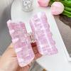 Bofeiya Summer Candy Color PVC Semicircle Hair Clip - Small Fresh Shark Clip for Stylish Updos