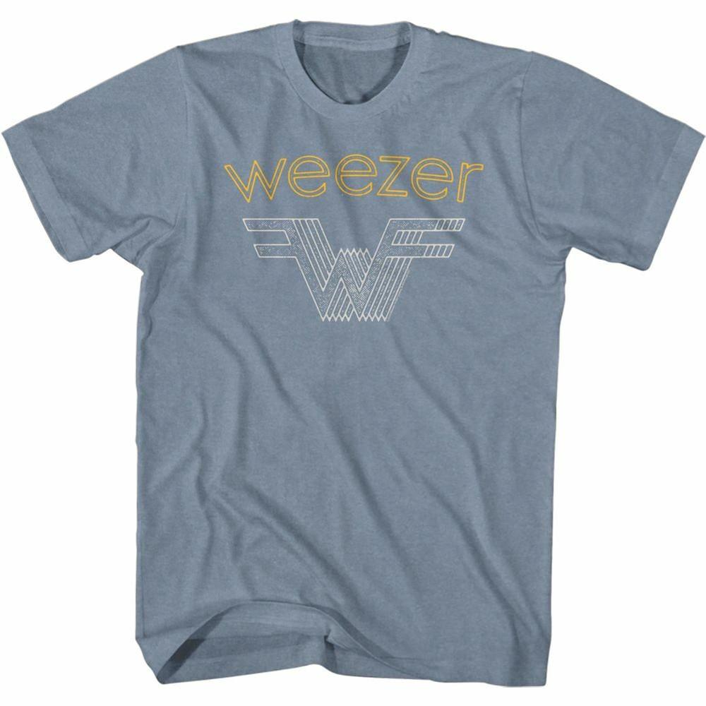 Weezer Stacked Weezer Indigo Heather Adult S/S T-Shirt