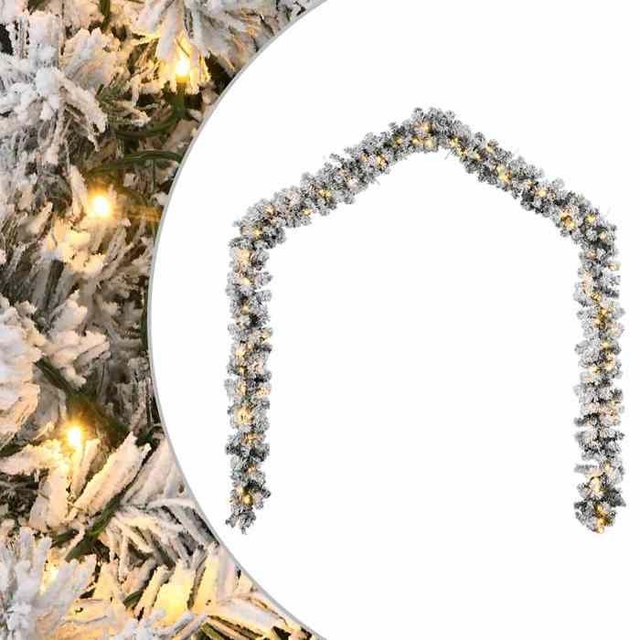 VidaXL Guirlande de Noël avec lumières LED vert 10 m PVC, décoration de Noël, décor de Noël suspendu, guirlande de Noël 4019670