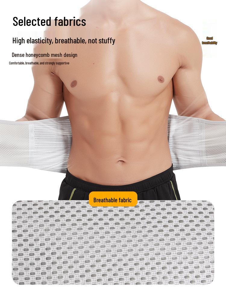 Breathable Lumbar Support Belt with Steel Plate for Men & Women