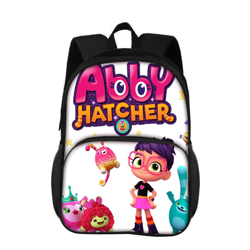 Abby Hatcher Round Front Bag Backpack New Cartoon Print Student Boys and Girls Best Birthday Gift for School