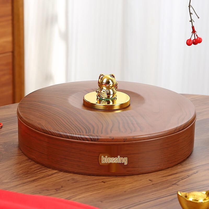 

Lucky Cat New Chinese Style Divided Snack Plate with Lid