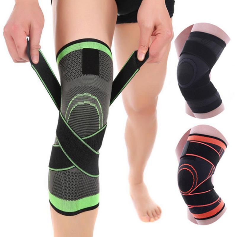 Warm Nylon Sports Knee Pads for Running, Fitness, Mountaineering, and Basketball 2XL