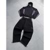 Mertra Męski Zestaw Bluza i Spodnie Dresowe Retro Luźny Krój Haftowany Streetwear Casualowy Zestaw 2-częściowy