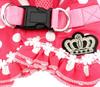 Zunea Pet Supplies Dog Harness for Small Dogs Cute Dot Polka Dot Pattern Lead Set Breathable Soft Mesh Lining Stylish Dog Clothes Vest Walking Pink S
