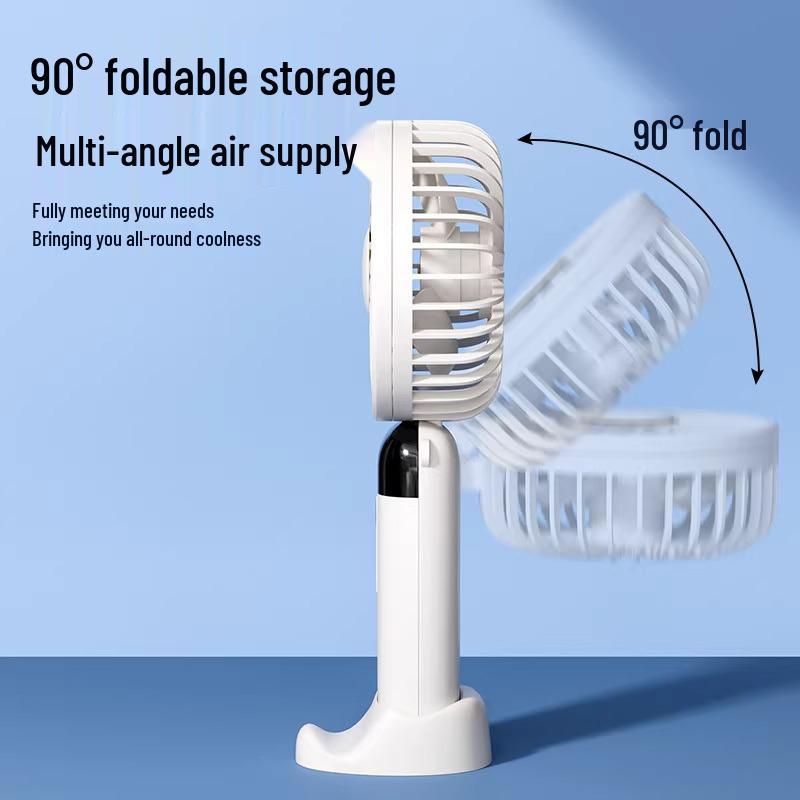 Tragbarer USB Wiederaufladbarer Mini-Tischventilator - Leise, Persönlich, Handgehaltene Kühlung für Studenten