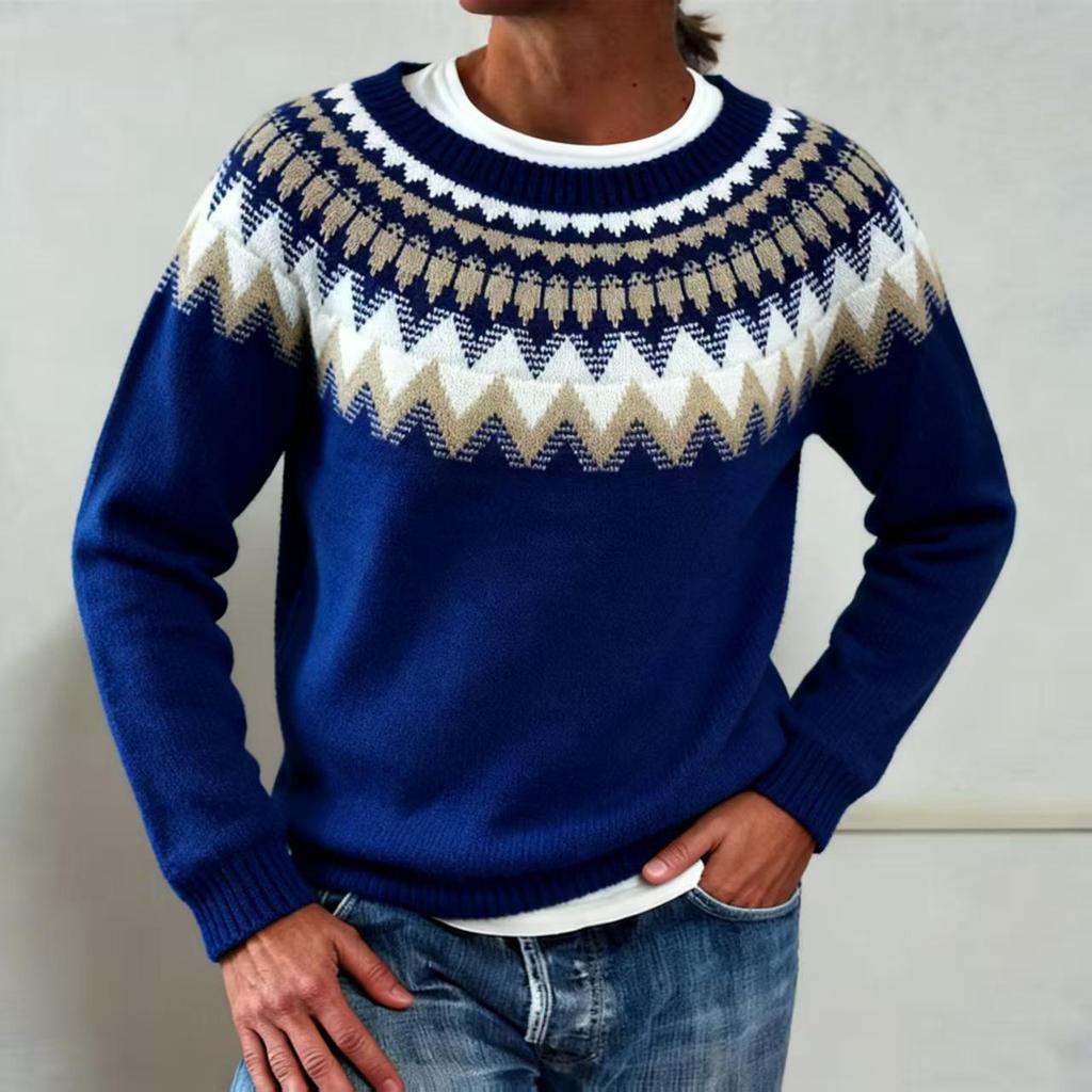 European & American Chunky Knit Jacquard Women's Sweater - Acrylic, Thickened for Autumn/Winter  