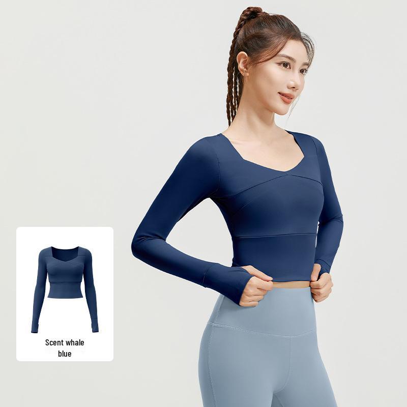 

Женские топы для йоги и фитнеса Juyitang — обтягивающие, короткие, с открытым пупком, одежда для бега XXL