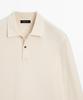 Masimodutti Long Sleeve Polo Shirt With Ribbed Details
