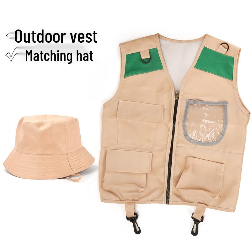 Kids' Adventure Explorer Vest & Hat Cosplay Set